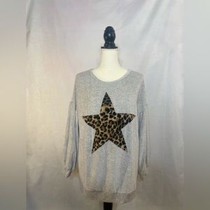 Star Patch Cozy Sweater Size: Medium